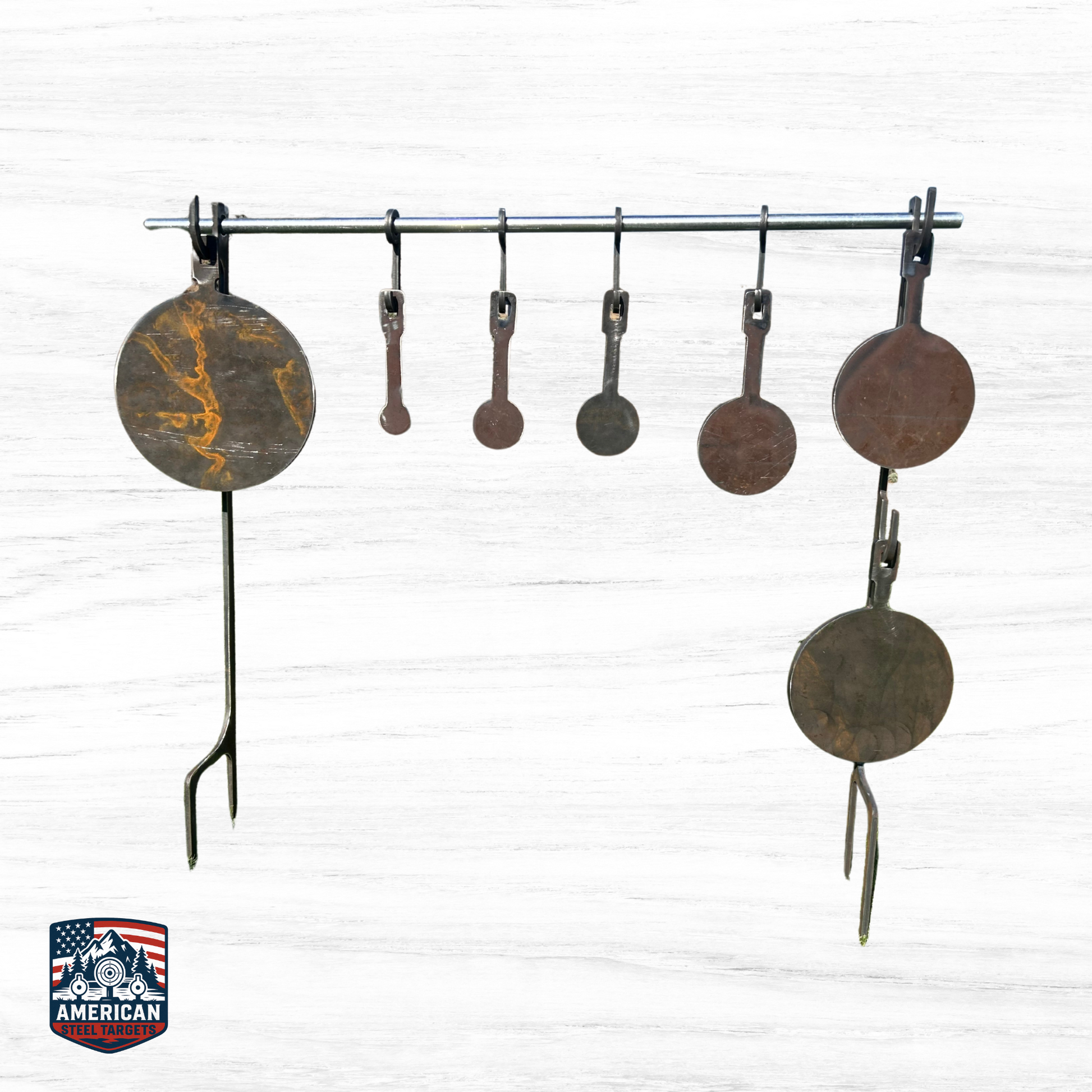 Freedom Tall Stake Bundle with J Hooks (3) & Targets 12,10,8,6,4,2